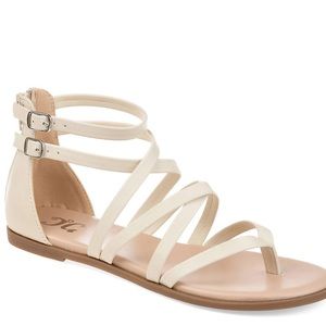 Journee Collection Zailie Strappy Off-White Sandal
